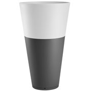 Maceta Tokyo -  Antracita / Blanco - D.50 A.80 cm